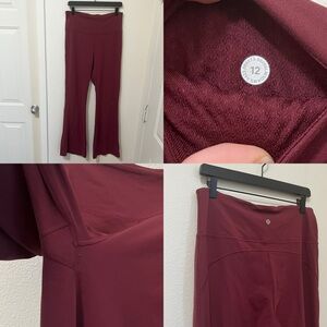 •LULULEMON• Groove Super-High-Rise Flared Pant *Nulu Red Merlot